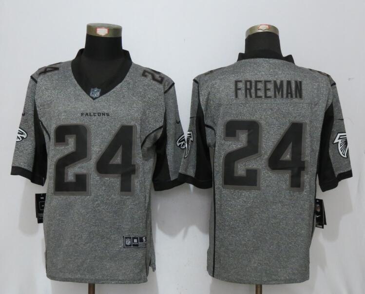 New Nike Atlanta Falcons #24 Freeman Gray Men Stitched Gridiron Gray Limited Jersey